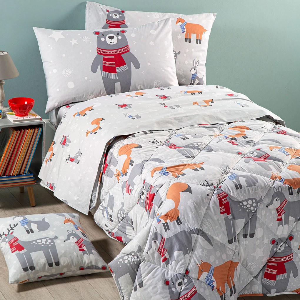 Trapunta in Cotone Teddy Piazza e Mezza Caleffi Kids Ragazzo