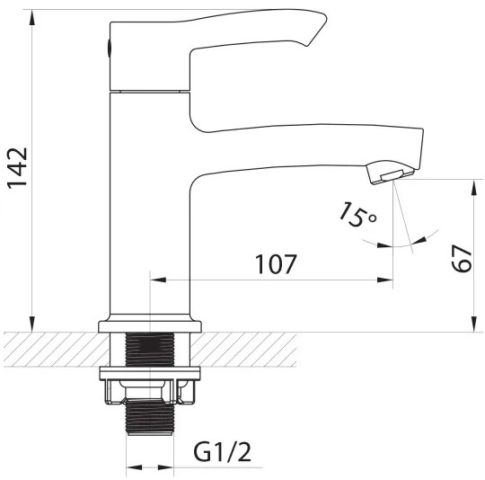 Sapho - Miscelatore per lavabo SMALL 14 cm, cromato lucido