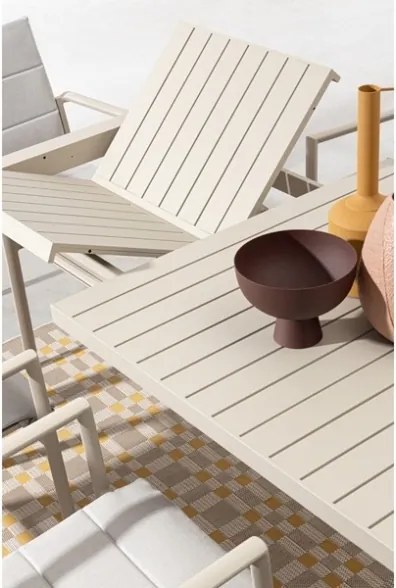 Tavolo Da Esterno Allungabile In Alluminio 100x180-240 Cm Kiplin Rastin Bizzotto