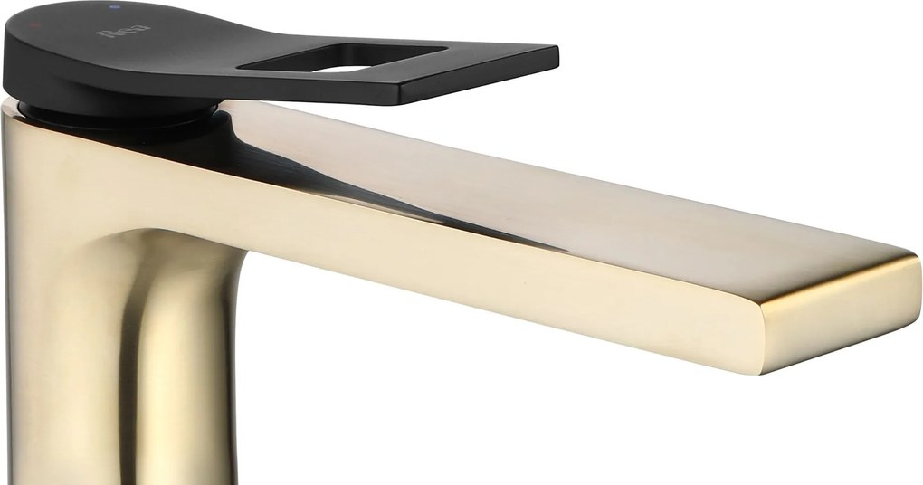 Rubinetto da lavabo REA SOUL Gold mat black High