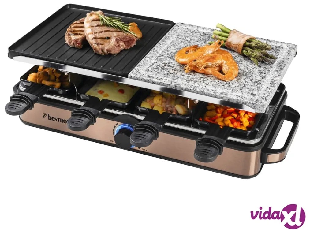 Bestron Piastra per Raclette ARG1200CO 1400 W Color Rame