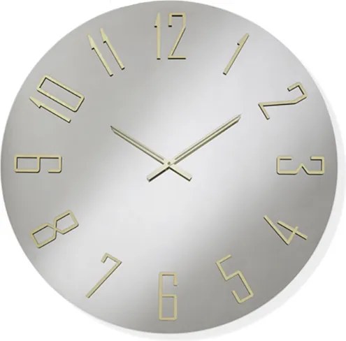 Orologio OZIAS rotondo D80 cm in cristallo Chiaro e numeri Oro