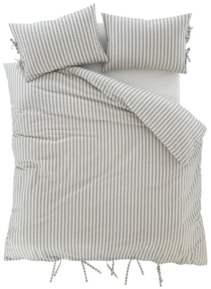 Biancheria da letto blu per letto matrimoniale/per letto esteso 230x220 cm Zanzibar Stripe – Pineapple Elephant