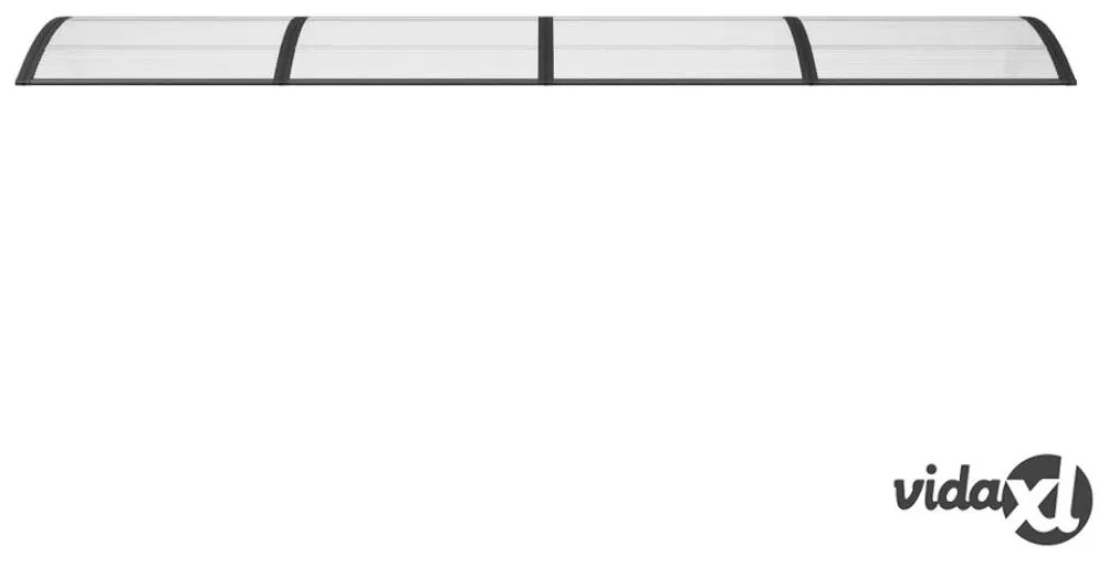 vidaXL Tettoia per Porta Nera 350x100 cm in Policarbonato