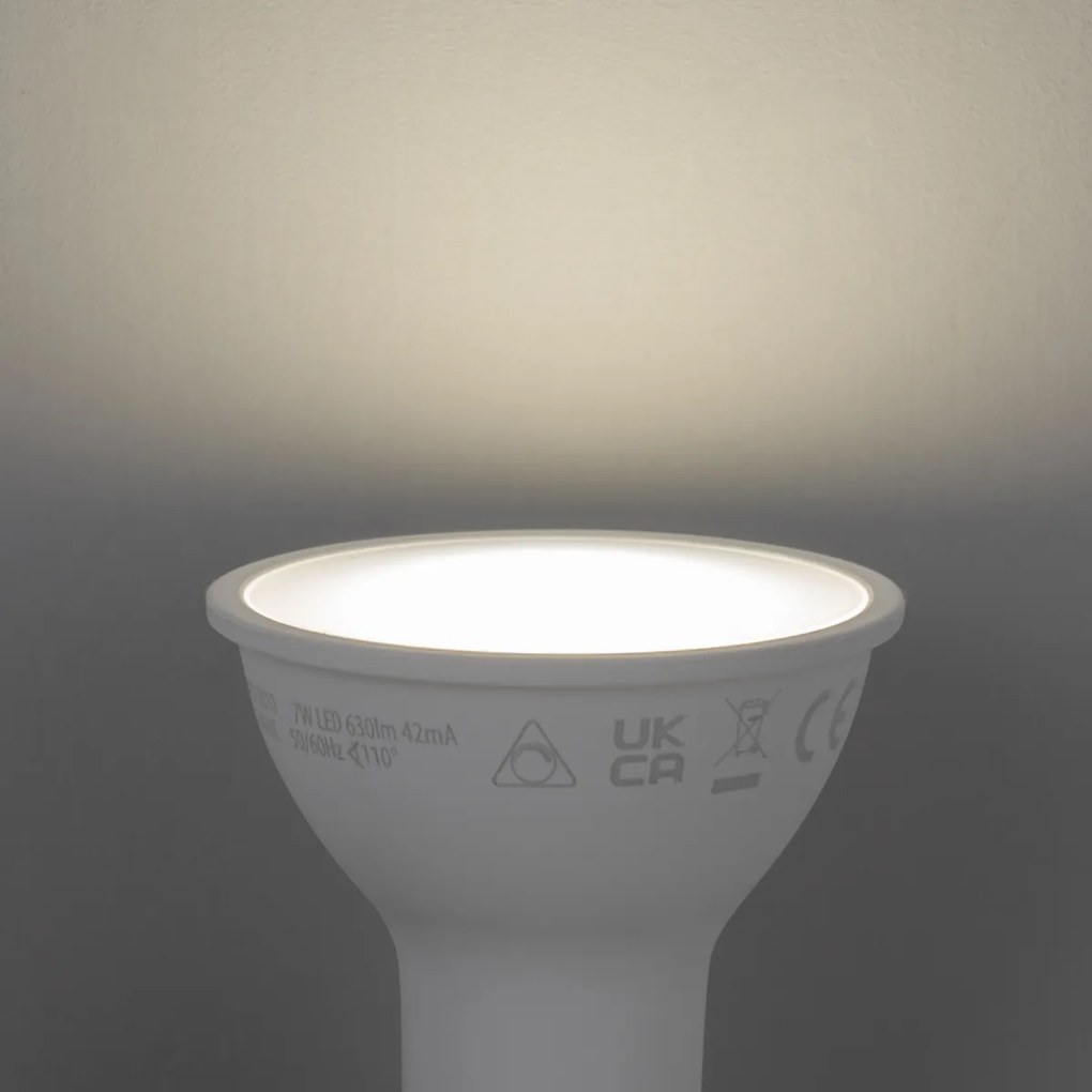 Set di 5 lampadine LED Smart GU10 50mm dimmerabili opale 7W 630 lm 4000K