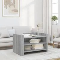 Tavolino Salotto Grigio Sonoma 80x50x50 cm Legno Multistrato 848344