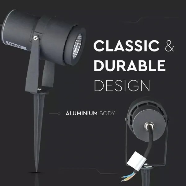 Lampada LED da esterno LED/12W/100-240V IP65 grigio - vetro verde