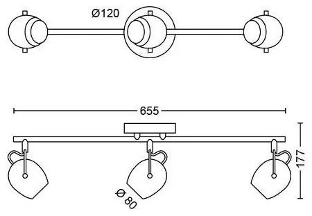 Philips 50613/30/P0 - Luce Spot a LED RIVANO 3xLED/4,5W/230V