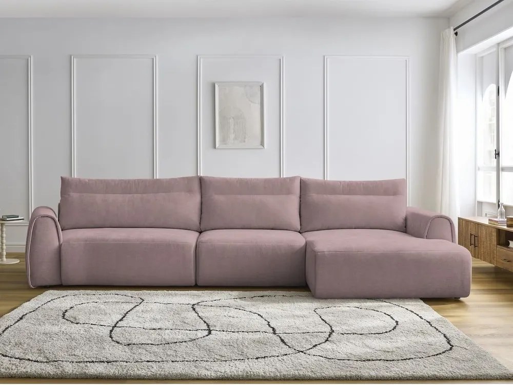Divano angolare in rosa chiaro Aden – Bobochic Paris