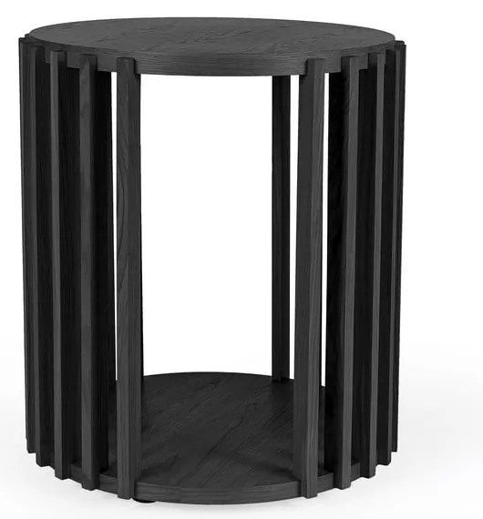 Tavolino nero , ø 53 cm Drum - Woodman