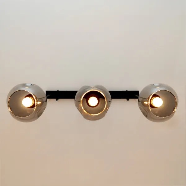 Lampadario a sospensione con filo LILI 3xE27/15W/230V nero/grigio