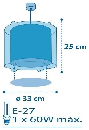 Dalber D-41342 - Lampadario per bambini PIANETI 1xE27/60W/230V