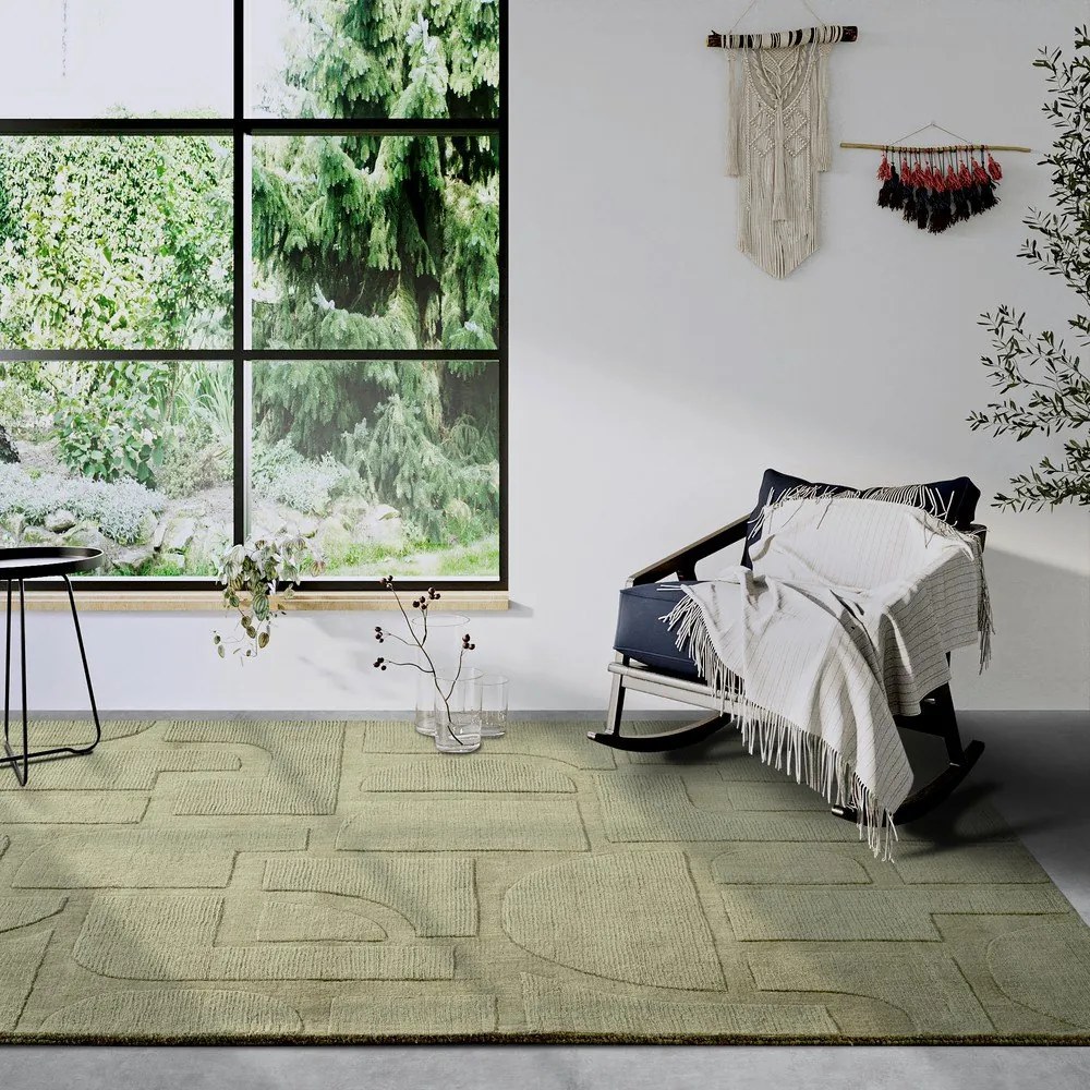 Tappeto verde in lana tessuto a mano 160x230 cm Alexis - Villeroy&Boch