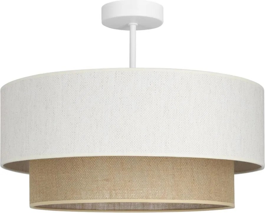 Lampadario a plafone NATIA 1xE27/60W/230V Ø 45 cm bianco/marrone