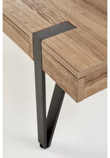 Tavolino TULUZA 41x120 cm oro noce/nero