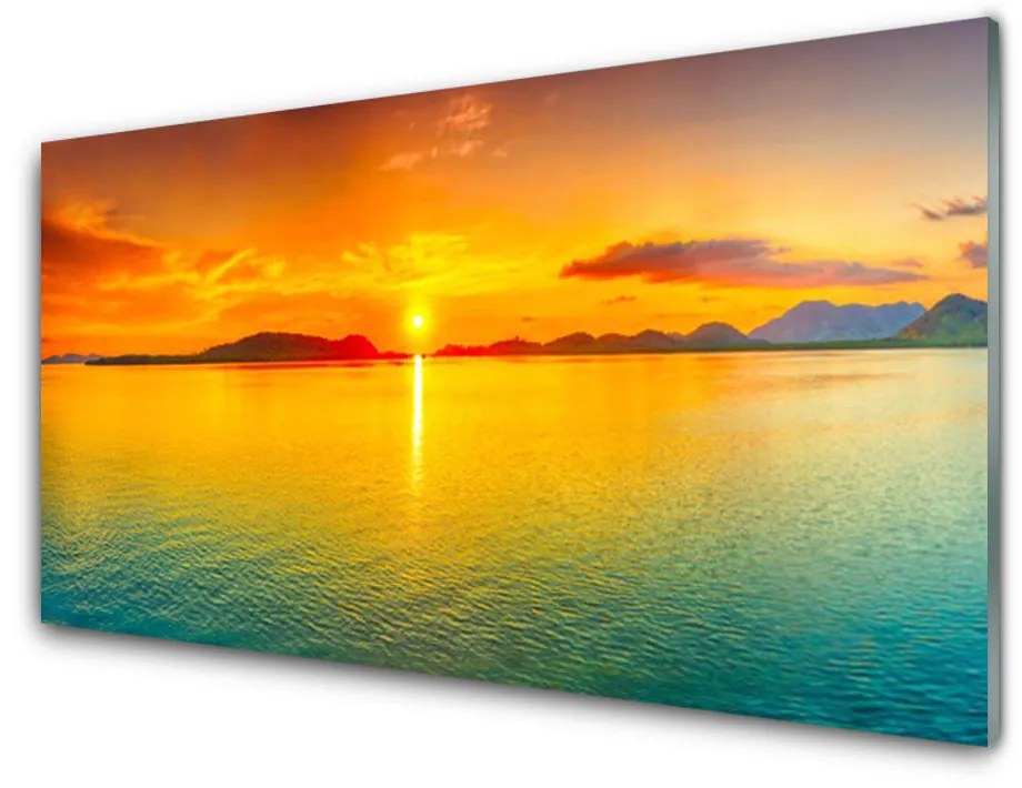 Rivestimento parete cucina Mare, sole, paesaggio 125x50 cm