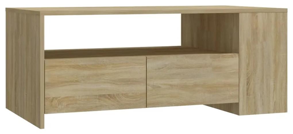 Tavolino da salotto rovere sonoma 102x55x42cm legno compensato
