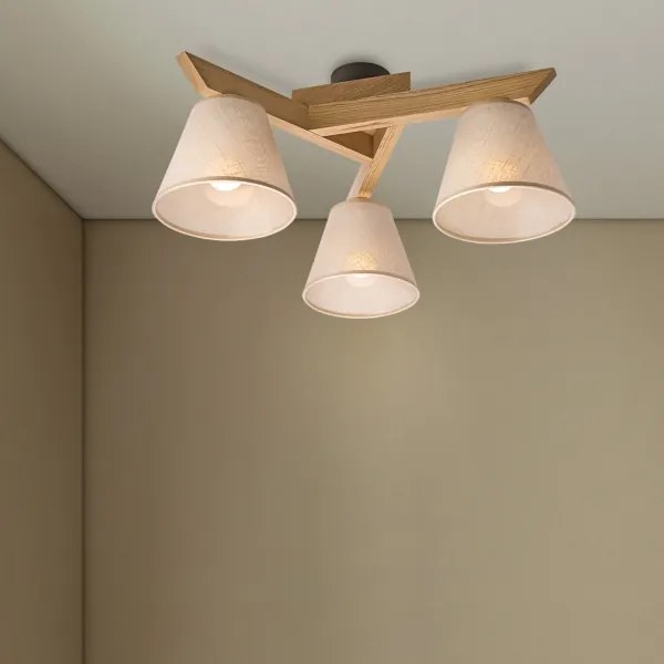 Brilagi - LED  Lampadario a plafone ANTHONY 3xE14/40W/230V quercia/beige