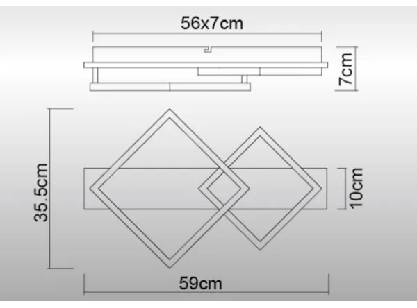 Globo 67847-24 - Plafoniera LED LESINA LED/24W/230V 3000K
