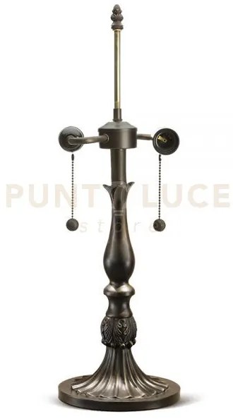 Solo base per lampada da tavolo in zama h.59 2 luci attacco e27 but...