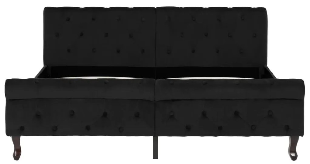 Giroletto nero in velluto 160x200 cm
