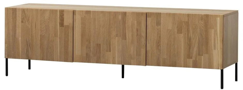 Mobile TV di colore naturale in rovere massiccio 180x56x46 cm Bono – WOOOD