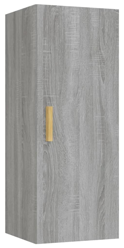 Armadietto a muro grigio sonoma 34,5x34x90 cm legno multistrato