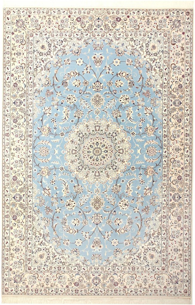 Nain Tappeto persiano 160x230 Blu (Iran) Annodato A Mano