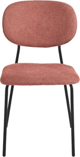 Sedia da pranzo in tessuto Ruggine gambe metallo Nero - ELLIS 2 sedie