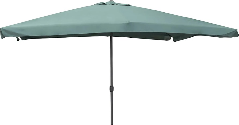 Ombrellone da Giardino 3x4 m Copertura in Poliestere Struttura in Acciaio Verde Cuba...