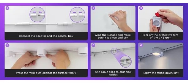 Govee - RGBIC LED Faretti a stringa 5m Wi-Fi