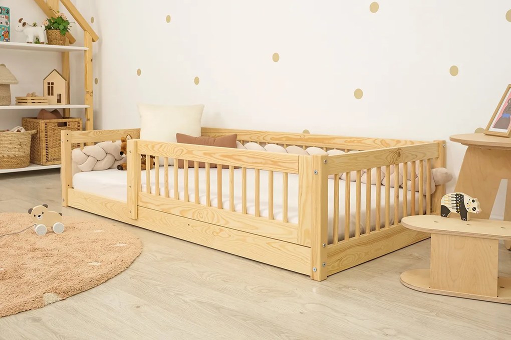 Letto basso per bambini Montessori Ourbaby Plus - naturale - 160x80 cm