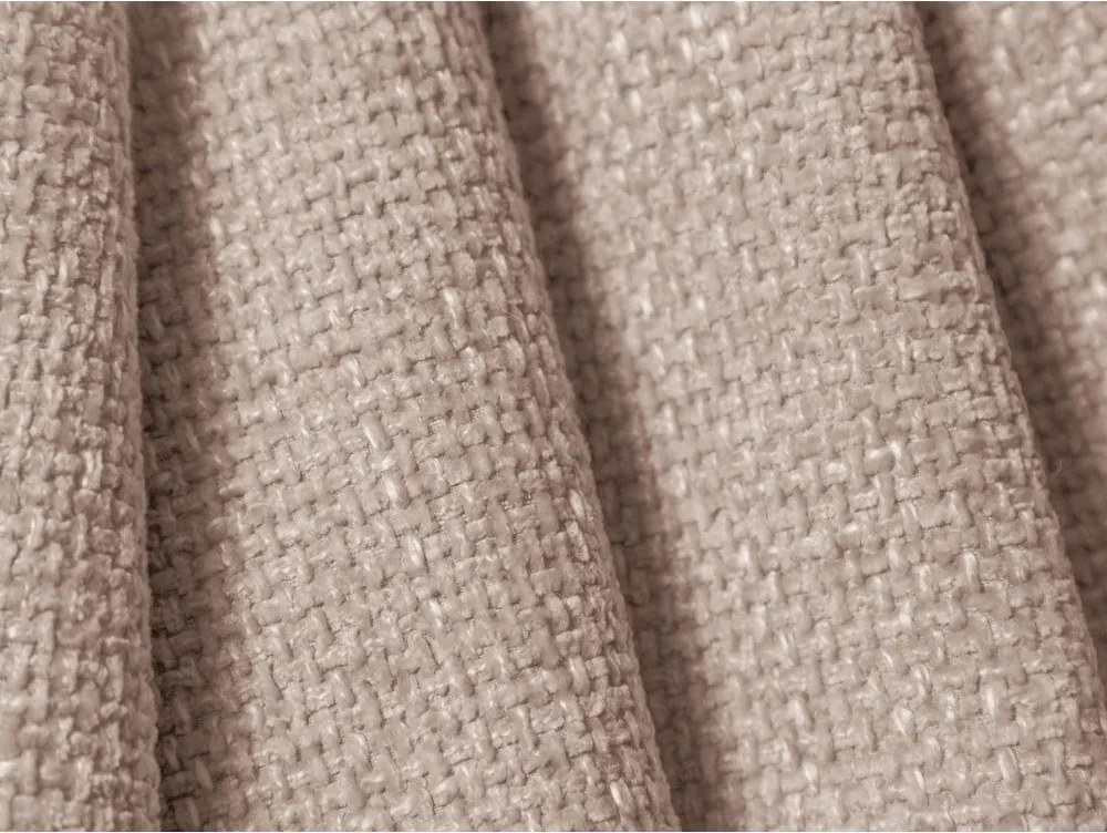 Divano angolare componibile beige con rivestimento in ciniglia Lupine – Micadoni