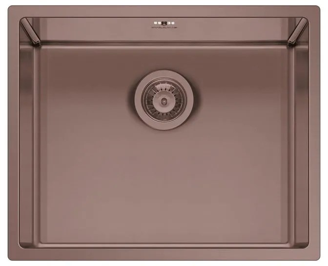 Lavello sottotop 1 vasca PYRAMIS Astris inox L 40 x L 50 cm rame