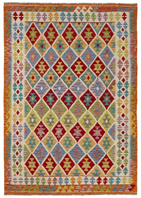 Tappeto Kaudani 11 etnico in lana, annodato a mano, multicolore, L 243 x L 172 cm