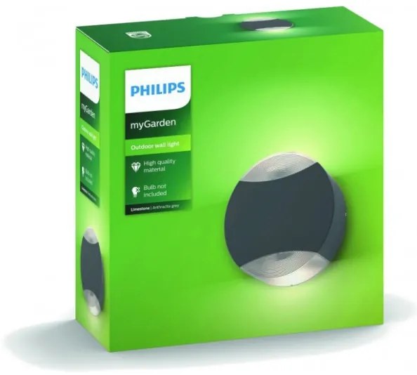 Philips 17338/93/PN - Applique da esterno MYGARDEN LIMESTONE 2xGU10/5W