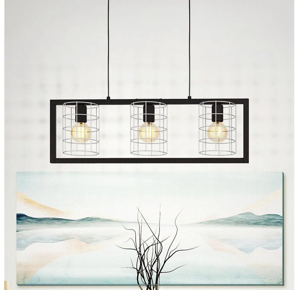 Eglo 43663 - Lampadario su corda JUBILY 3xE27/40W/230V