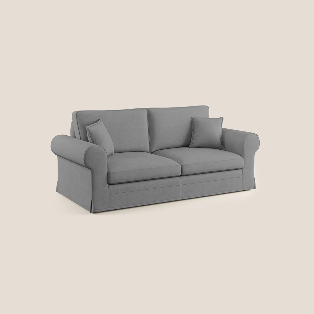 Lady divano classico in piuma d'oca realizzato con tessuto impermeabile T02 grigio