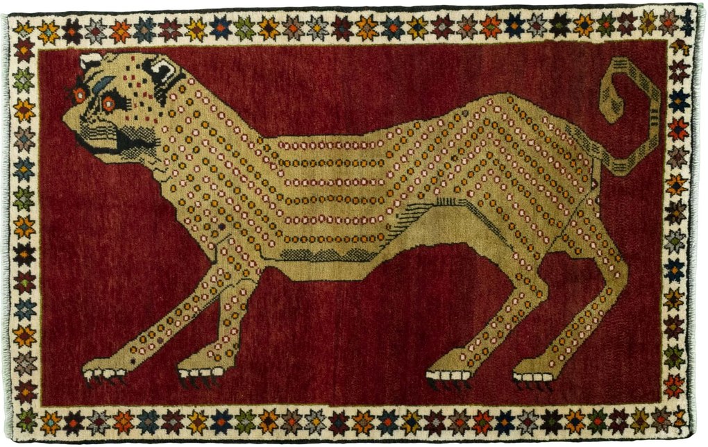 Gabbeh Tappeto 160 x 100 Rosso (Iran) Annodato A Mano
