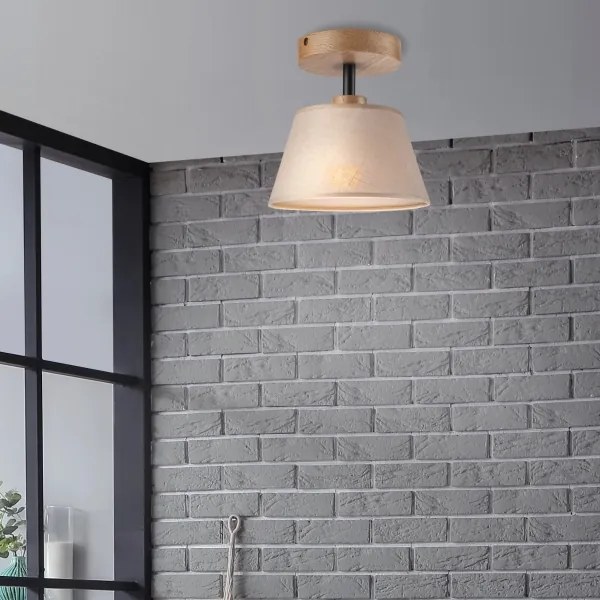 Brilagi - LED  Lampadario a plafone ANTHONY 1xE14/60W/230V quercia/beige