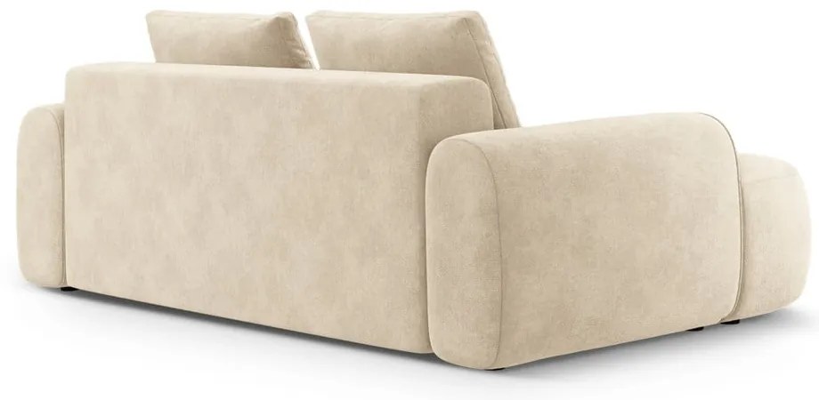Divano beige con rivestimento in velluto 200 cm Linz – Cosmopolitan Design