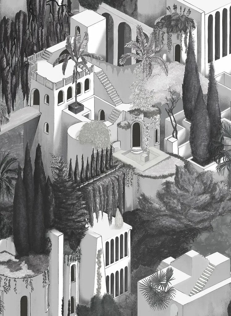 Rebel Walls Carta da parati Toledo - Graphite