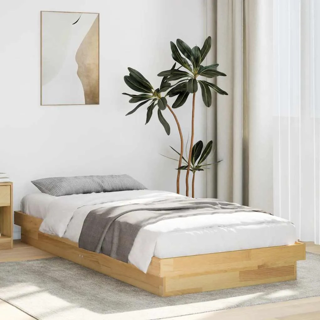 Struttura Letto Senza Materasso 90x200 Cm İn Legno Massello /