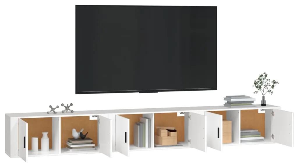 Mobili porta tv a parete 3 pz bianco 100x34,5x40 cm