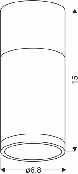 Plafoniera TUBA GU10/15W/230V