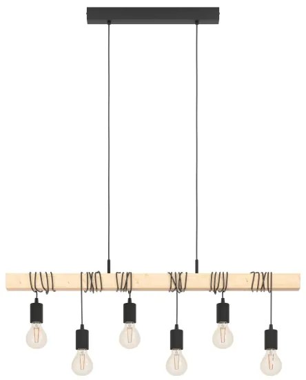 Eglo 43513 - Lampadario sospeso a cavo TOWNSHEND 6xE27/60W/230V