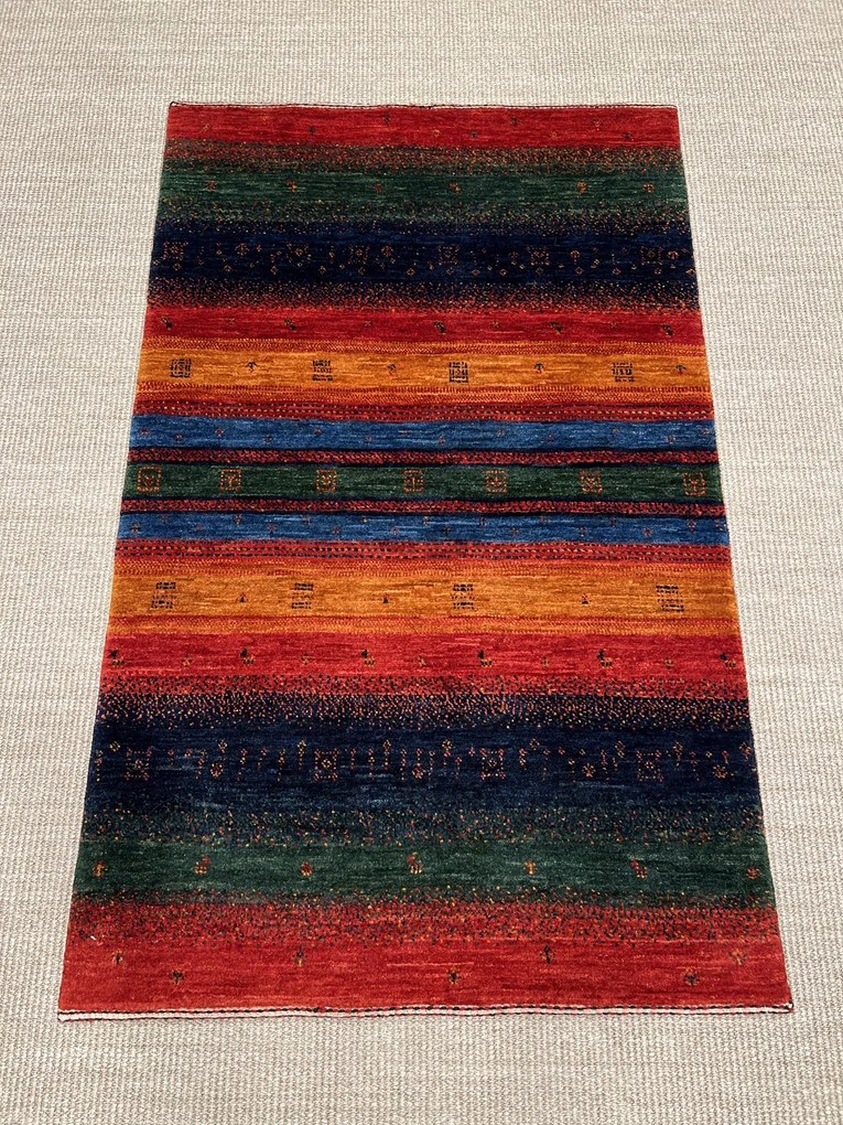 Loribaft Tappeto persiano 80x130 Verde (Iran) Annodato A Mano
