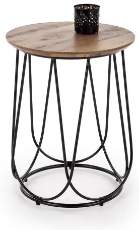 Tavolino NUBIRA 51x40 cm nero/noce