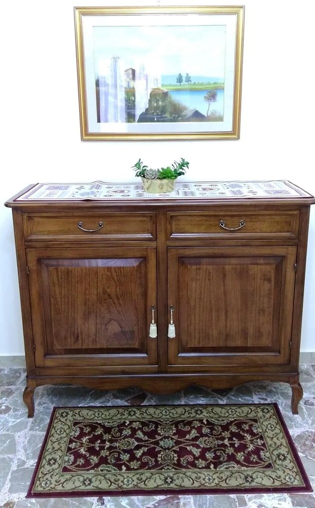 Credenza da 145 cm classica in legno  noce lucido