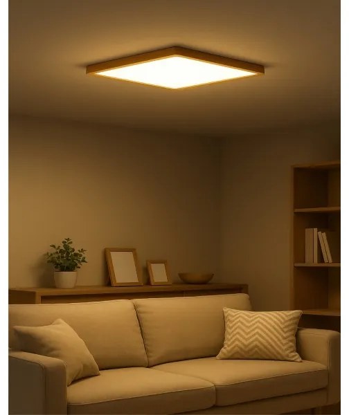Plafoniera LED LED/40W/230V 3000/4000/6500K 50x50 cm beige